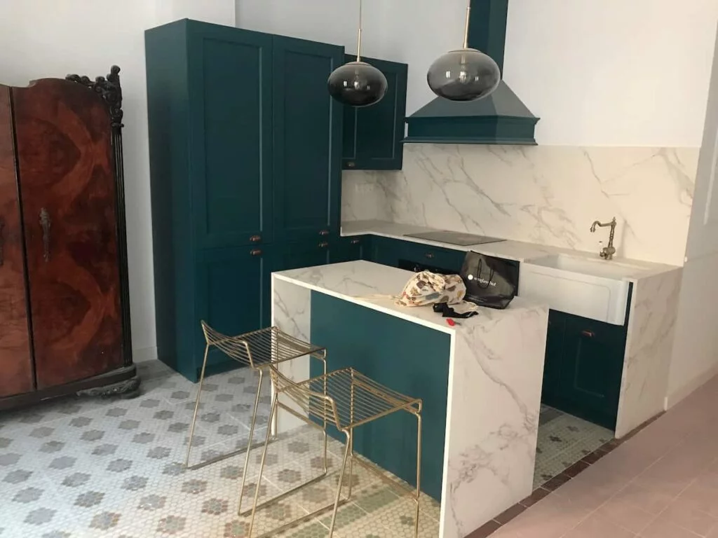 cocina de marmol